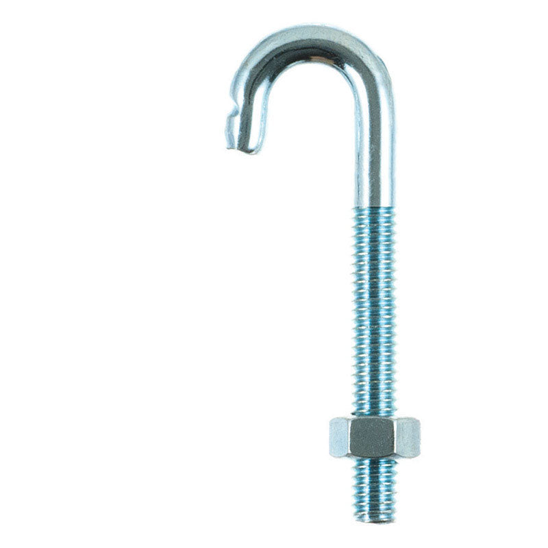 HAMPTON - Hampton Medium Zinc-Plated Silver Steel 13/16 in. L J-Bolt 175 lb 1 pk - Case of 10