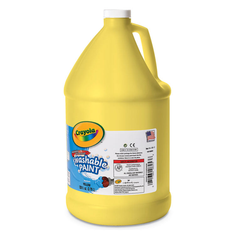 Crayola - Washable Paint, Yellow, 1 gal Bottle (9663774)