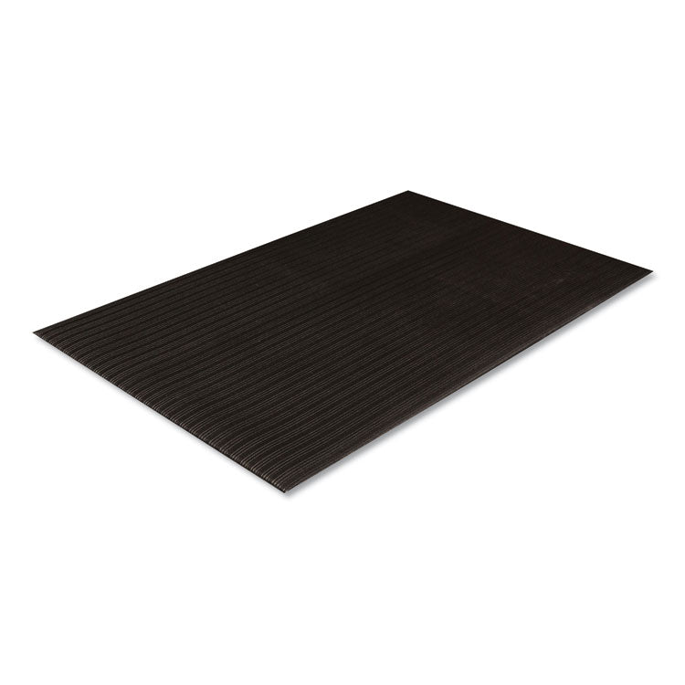 Crown - Ribbed Vinyl Anti-Fatigue Mat, 36 x 60, Black