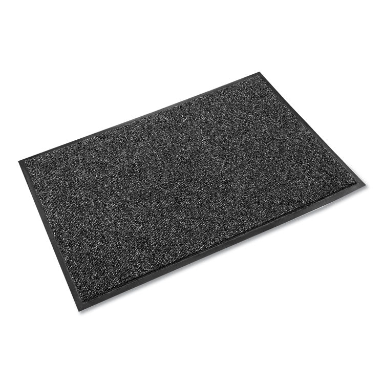 Crown - Cross-Over Indoor/Outdoor Wiper/Scraper Mat, Olefin/Poly, 48 x 72, Gray