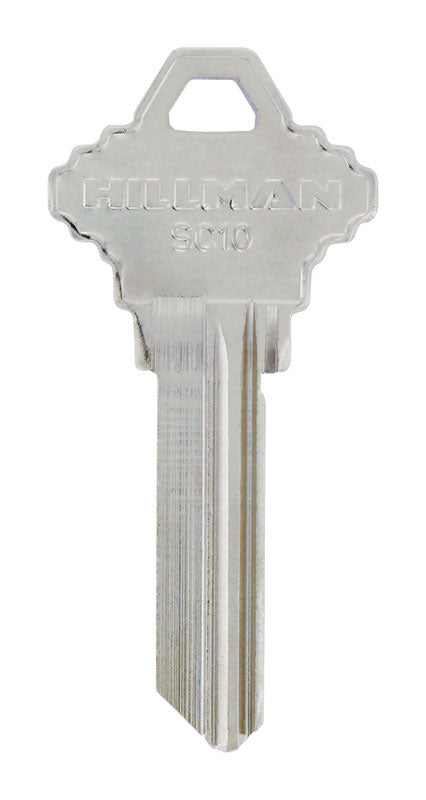 HILLMAN - Hillman Traditional Key House/Office Key Blank 125 SC10 Single For Schlage Locks - Case of 4