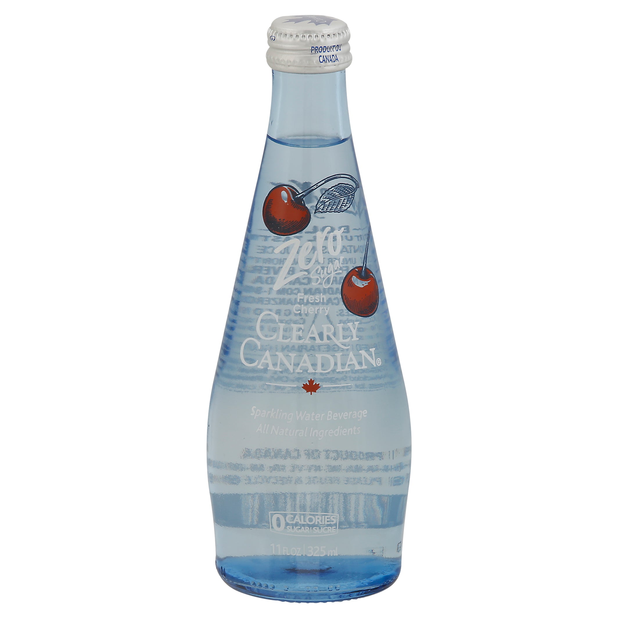Clearly Canadian Zero Sugar Fresh Cherry Sparkling Water Beverage 11 fl oz - Case of 12