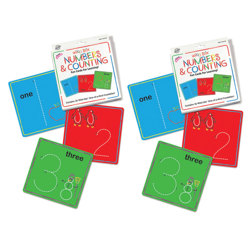 WIKKI STIX - Numbers & Counting Cards Set, Pack of 2