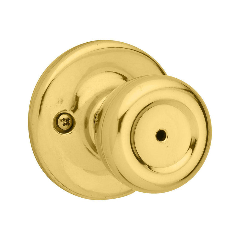 KWIKSET - Kwikset Mobile Home Polished Brass Privacy Knob Right or Left Handed