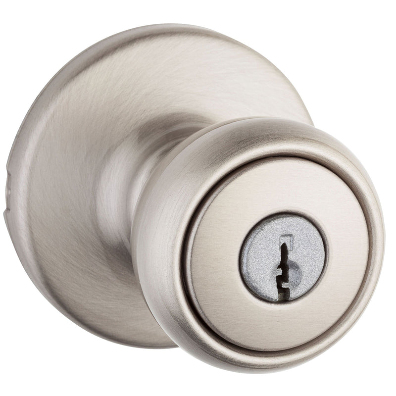 KWIKSET - Kwikset Tylo Satin Nickel Entry Knobs 1-3/4 in.