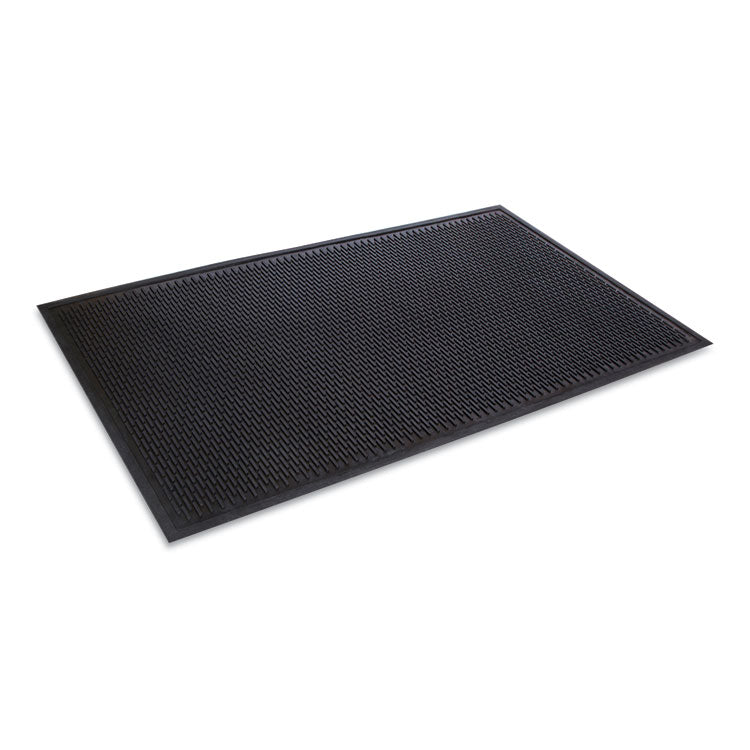 Crown - Crown-Tred Indoor/Outdoor Scraper Mat, Rubber, 43.75 x 66.75, Black