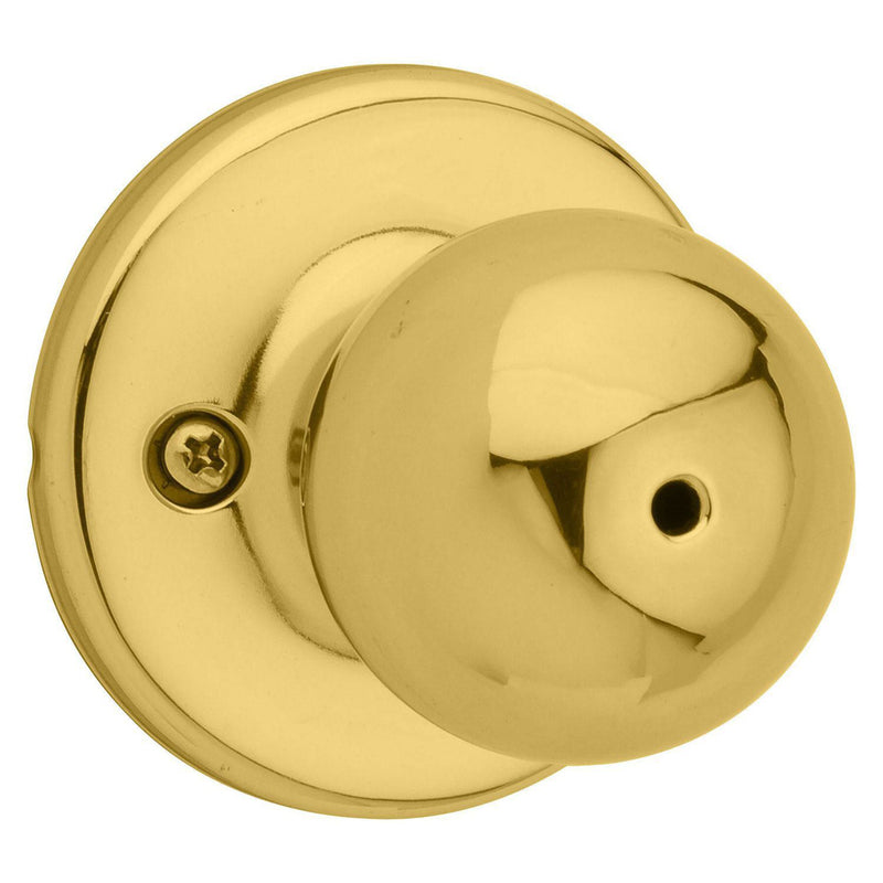 KWIKSET - Kwikset Polo Polished Brass Privacy Knob Right or Left Handed