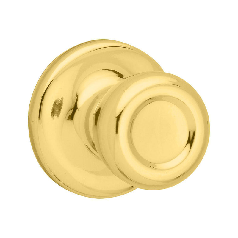 KWIKSET - Kwikset Mobile Home Polished Brass Passage Door Knob Right or Left Handed