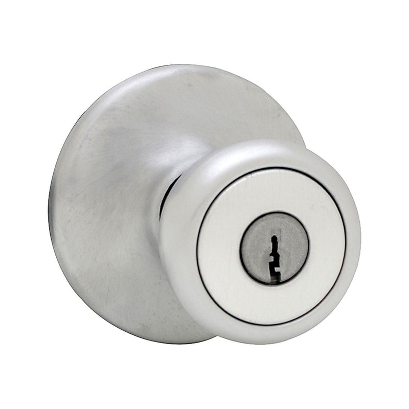 KWIKSET - Kwikset Mobile Home Satin Chrome Entry Knobs 1-3/4 in.