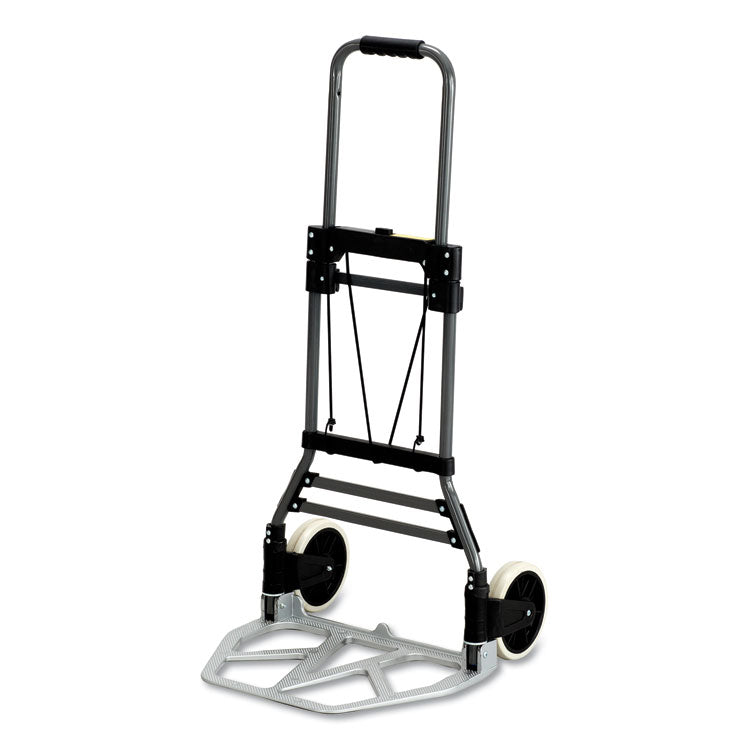 Safco - Stow-Away Collapsible Medium Hand Truck, 275 lb Capacity, 19 x 17.75 x 38.75, Aluminum