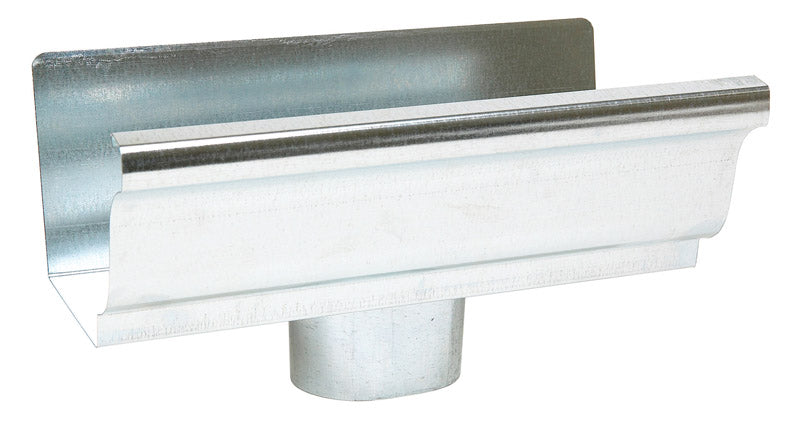 AMERIMAX - Amerimax 4 in. H X 4 in. W X 8 in. L Metallic Galvanized Steel K Gutter End with Drop
