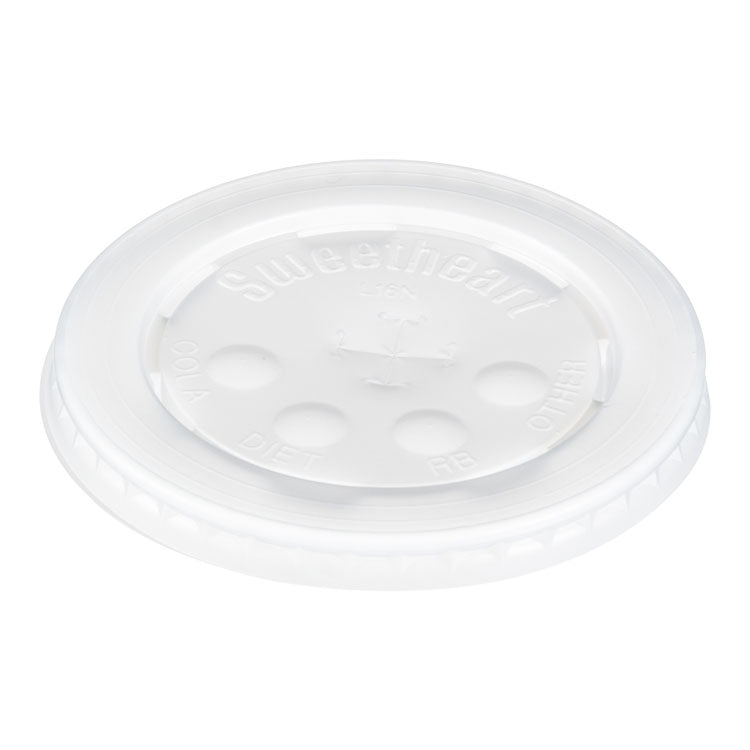 Dart - Polystyrene Cold Cup Lids, Fits 12 oz to 24 oz Cups, Translucent, 125/Pack, 16 Packs/Carton