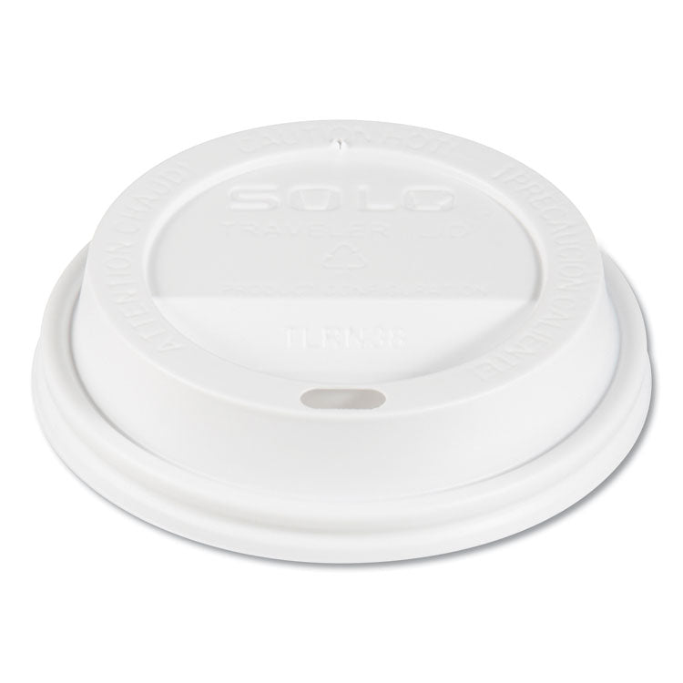 Dart - Traveler Cappuccino Style Dome Lid, Fits 10 oz Cups, White, 100/Pack, 10 Packs/Carton