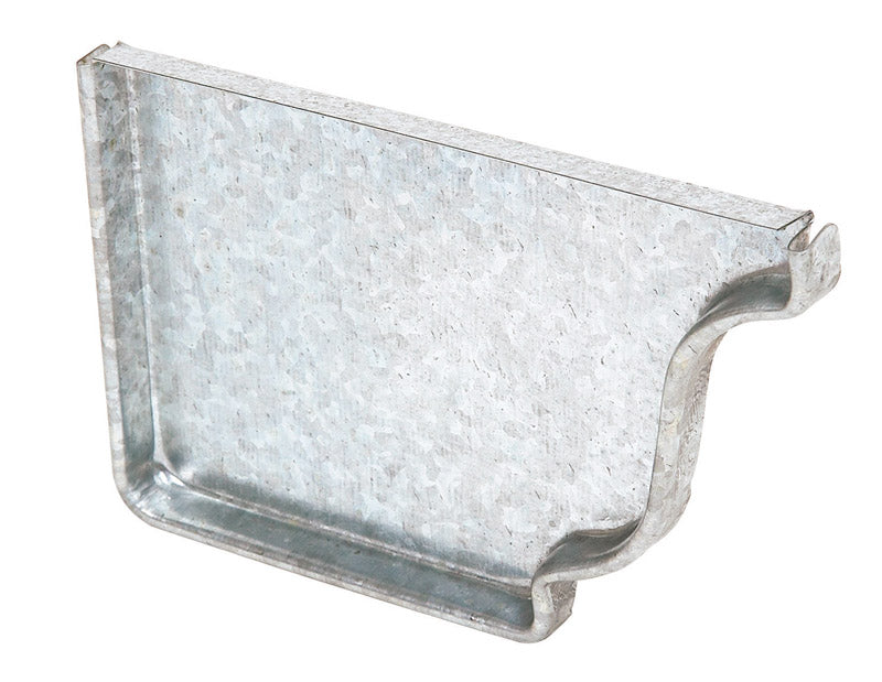 AMERIMAX - Amerimax 0.5 in. H X 3.5 in. W X 5 in. L Metallic Galvanized Steel K Left End Cap - Case of 15