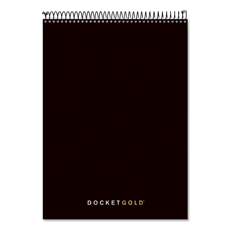 TOPS - Docket Gold Planner Pad, Project-Management Format, Medium/College Rule, Black Cover, 70 White 8.5 x 11.75 Sheets