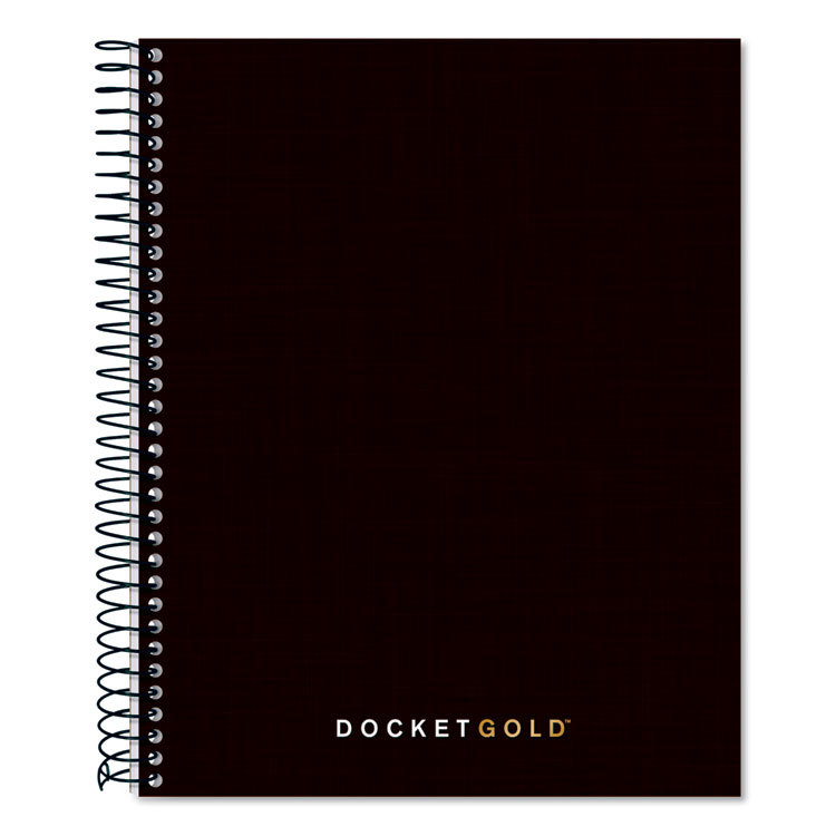 TOPS - Docket Gold Planner, 1-Subject, Narrow Rule, Black Cover, (70) 8.5 x 6.75 Sheets