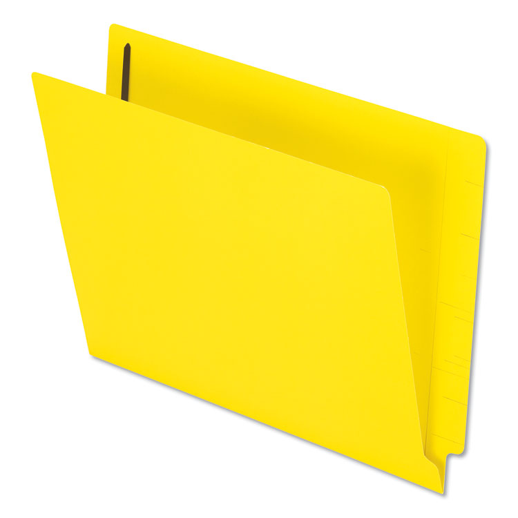 Pendaflex - Colored Reinforced End Tab Fastener Folders, 2 Fasteners, Letter Size, Yellow Exterior, 50/Box