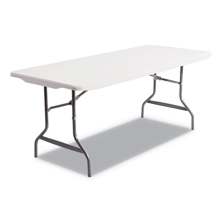 Alera - Resin Rectangular Folding Table, Square Edge, 72w x 30d x 29h, Platinum