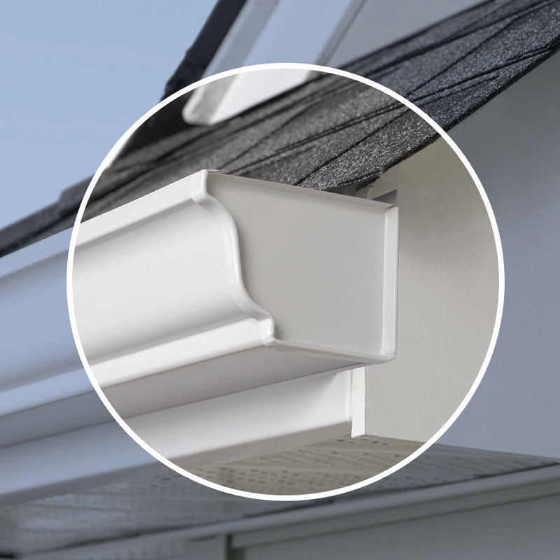 AMERIMAX - Amerimax 5 in. H X 3.5 in. W X 5 in. L White Aluminum K Right End Cap - Case of 15