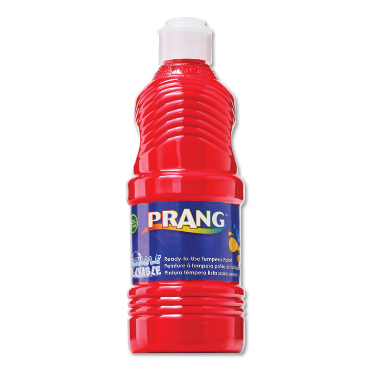 Prang - Washable Paint, 12 Assorted Colors, 16 oz Dispenser-Cap Bottle, 12/Pack
