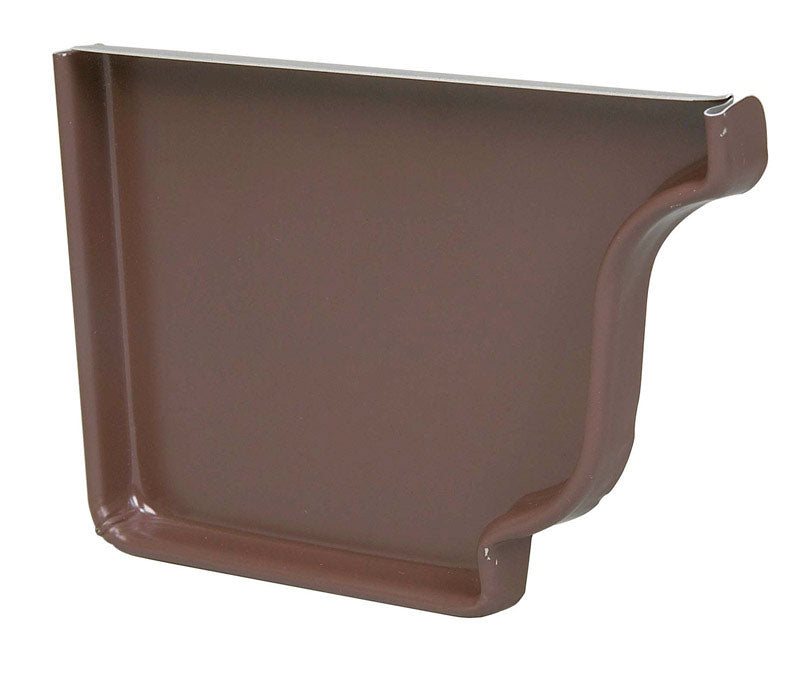 AMERIMAX - Amerimax 0.5 in. H X 3.5 in. W X 5 in. L Brown Aluminum K Left End Cap - Case of 15