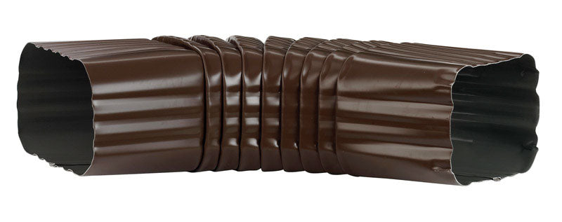 AMERIMAX - Amerimax 2 in. H X 3 in. W X 9 in. L Brown Aluminum B Downspout Elbow - Case of 15