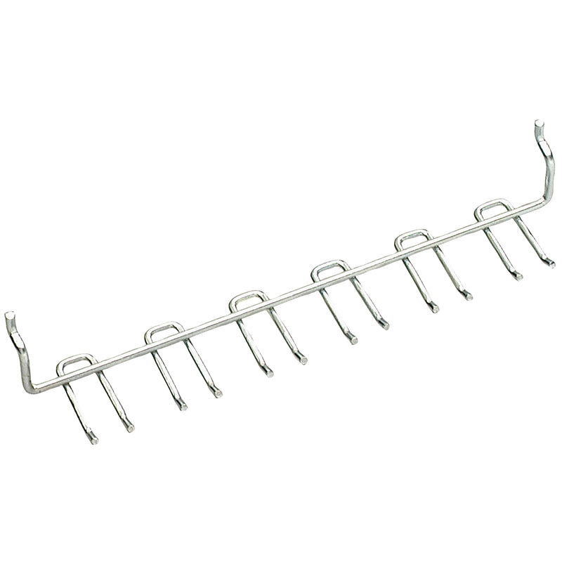 CRAWFORD - Crawford Zinc Plated Silver Steel 1.6 in. Multi-Tool Peg Hook Rack 1 pk