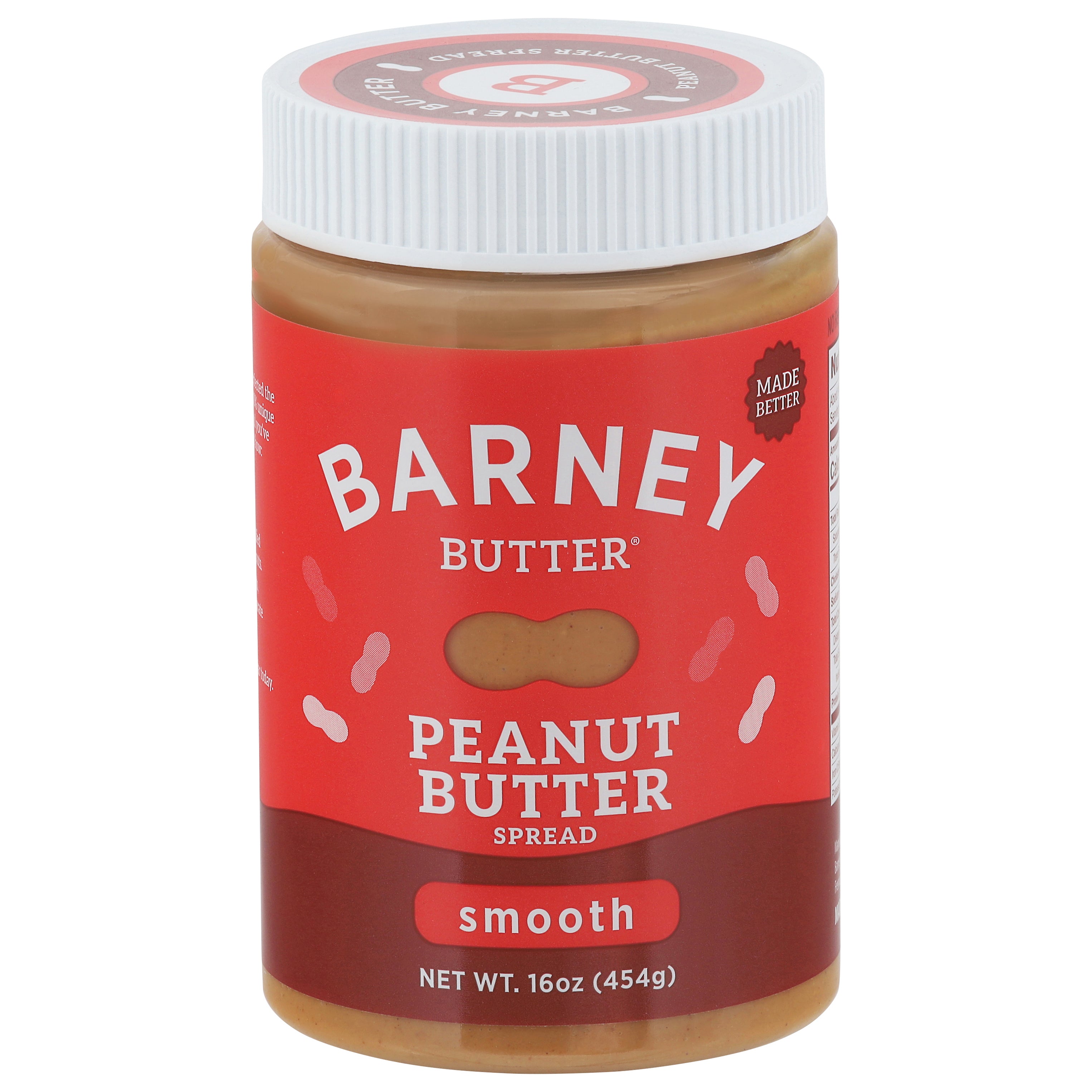 Barney Butter Smooth Peanut Butter Spread 16 oz - Case of 6