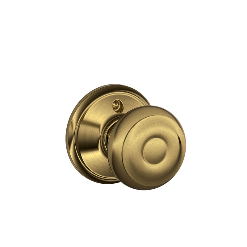 SCHLAGE - Schlage Georgian Antique Brass Dummy Knob Right or Left Handed [F170VGEO609]