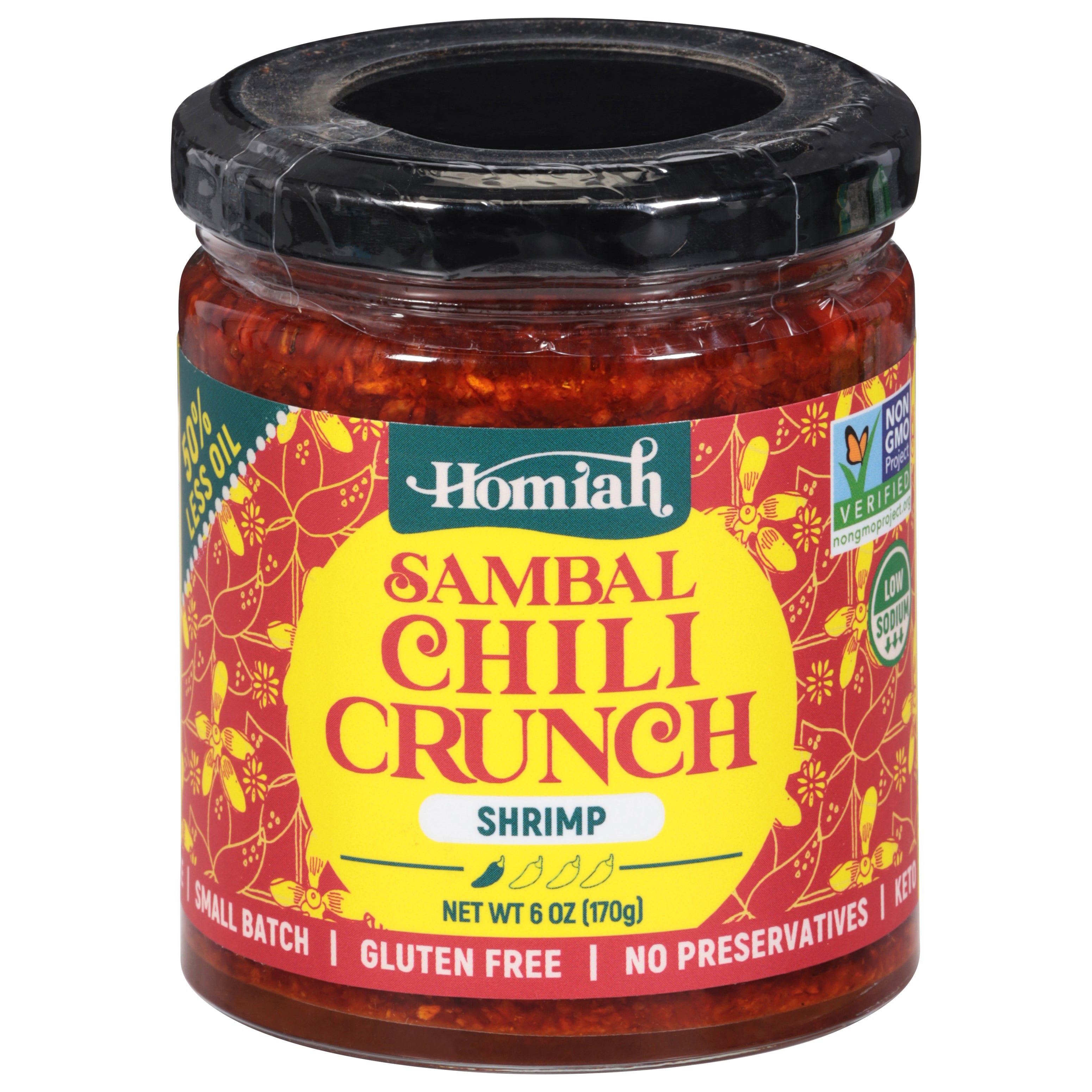 Homiah Shrimp Sambal Chili Crunch 6 oz - Case of 6
