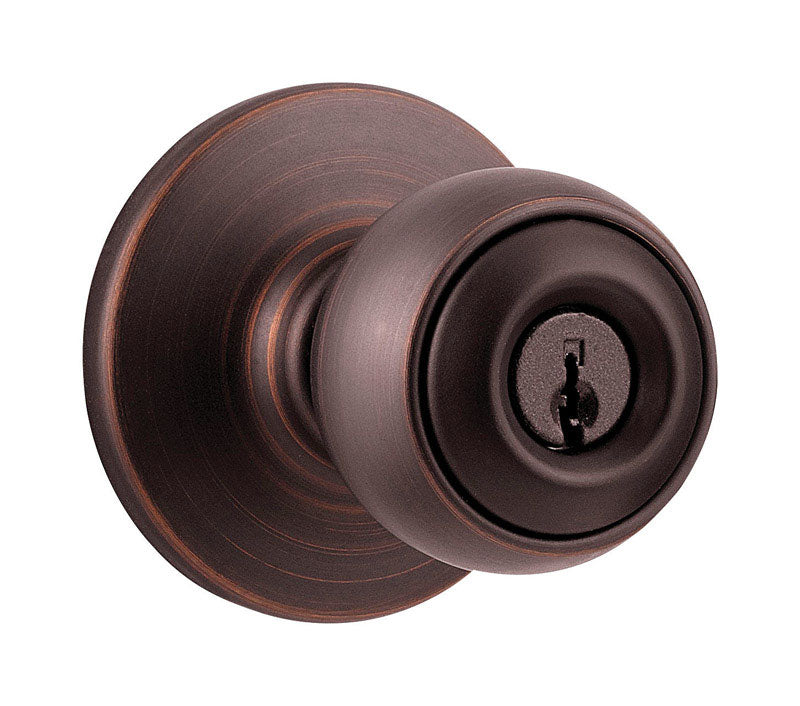 KWIKSET - Kwikset Polo Venetian Bronze Entry Knobs 1-3/4 in.