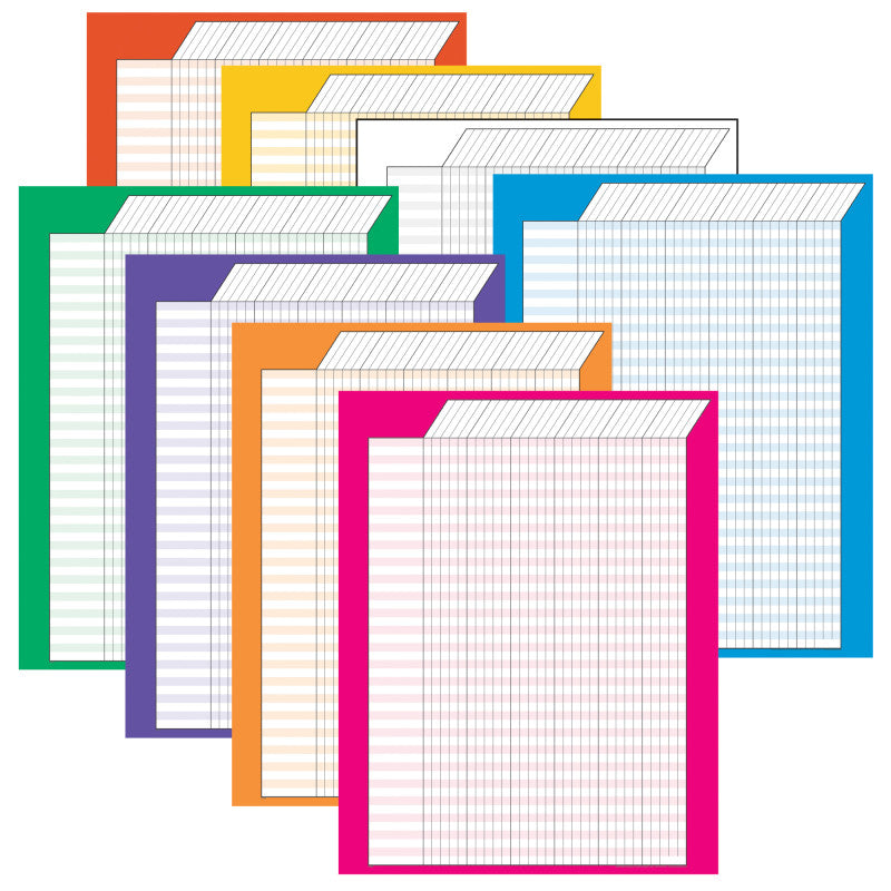 TREND - Vertical Incentive Charts, 22" x 28", Jumbo Variety Pack - Pack of 8