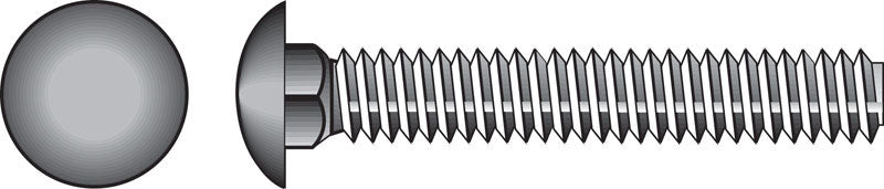 HILLMAN - Hillman 0.375 in. X 1 in. L Stainless Steel Carriage Bolt 25 pk