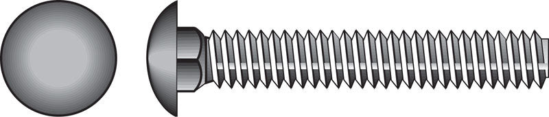 HILLMAN - Hillman 0.375 in. X 2 in. L Stainless Steel Carriage Bolt 25 pk