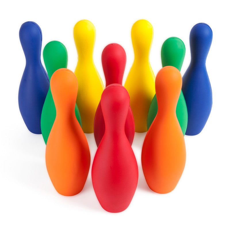 CHAMPION SPORTS - Colored Foam-Coated Bowling Pin Set