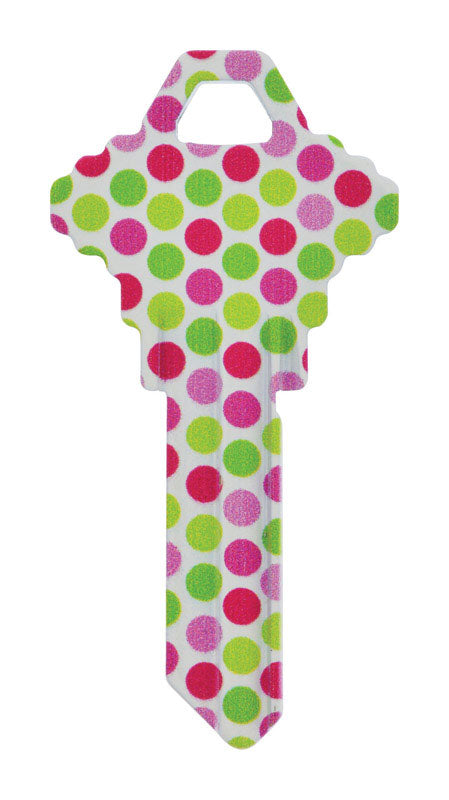 HILLMAN - Hillman Wackey Polka Dots House/Office Universal Key Blank Single - Case of 6 [87571]