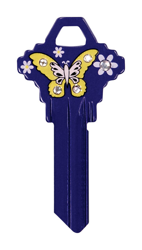 HILLMAN - Hillman DIVA Butterfly & Flowers House/Office Universal Key Blank Single - Case of 6