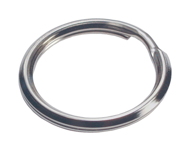 HILLMAN - Hillman 1-1/4 in. D Tempered Steel Silver Split Rings/Cable Rings Key Ring - Case of 50