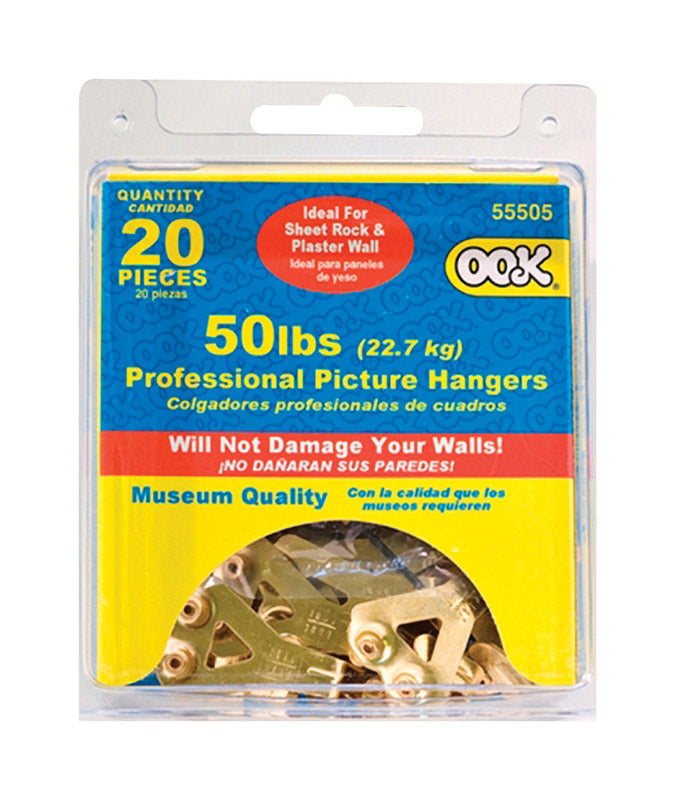 HILLMAN - Hillman OOK Brass-Plated Blue Hanger Picture Hanging Kit 50 lb 20 pk - Case of 6