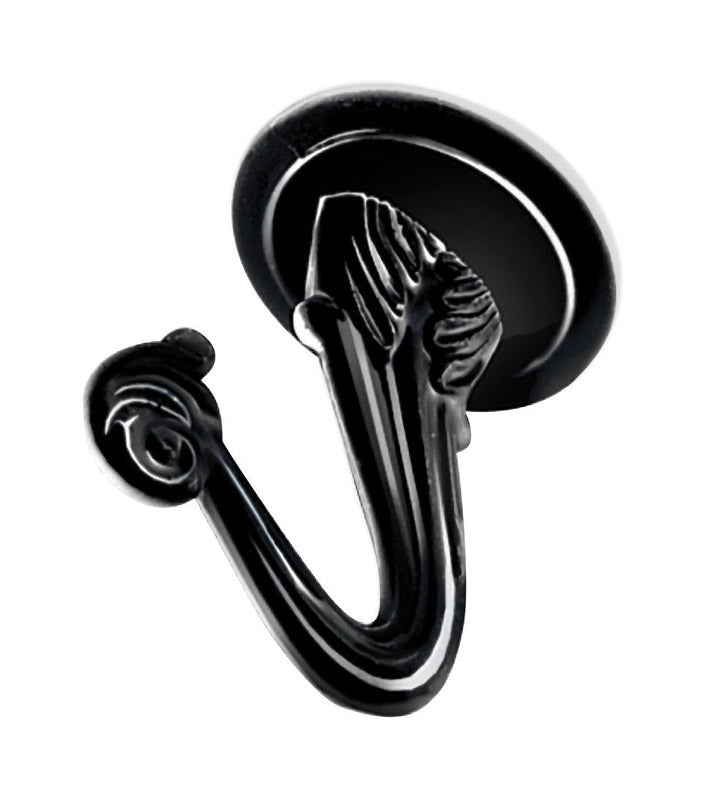 OOK - OOK Medium Black Steel 1-1/2 in. L Swag Hook 30 lb 2 pk