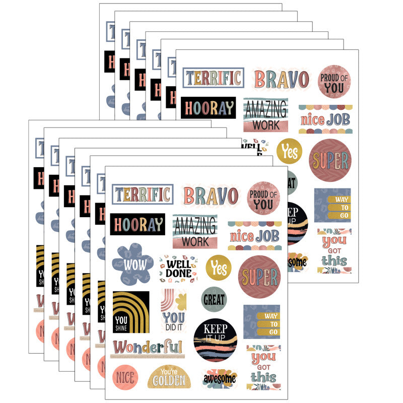 TEACHER CREATED RESOURCES - Wonderfully Wild Stickers, 120 Per Pack, 12 Packs
