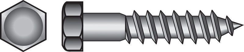 HILLMAN - Hillman 1/4 in. X 3-1/2 in. L Hex Stainless Steel Lag Screw 25 pk