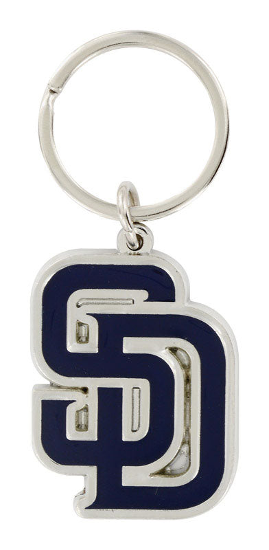 HILLMAN - Hillman MLB Tempered Steel Blue Split Ring Keychain - Case of 3