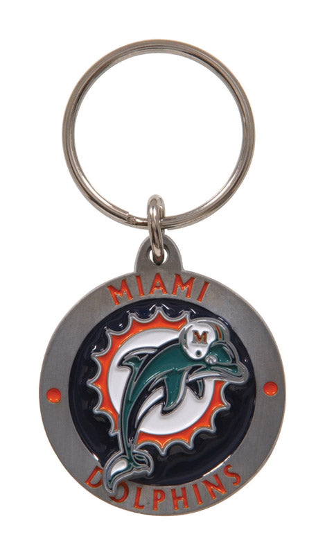 HILLMAN - Hillman NFL Tempered Steel White Split Ring Keychain - Case of 3