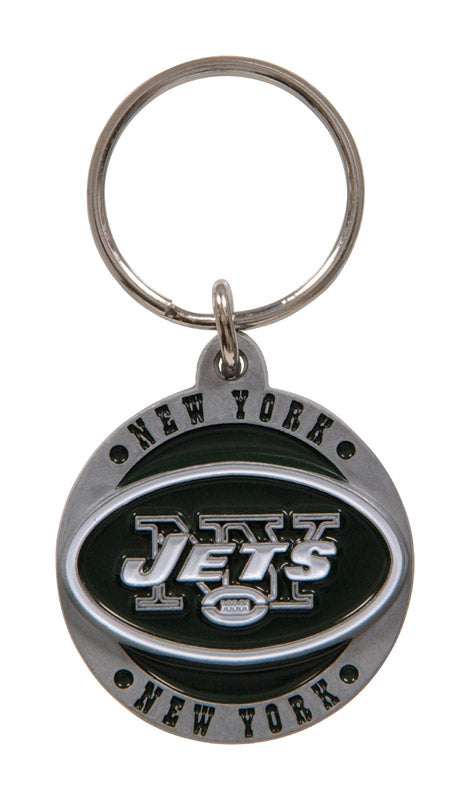 HILLMAN - Hillman NFL Tempered Steel Green Split Ring Keychain - Case of 3