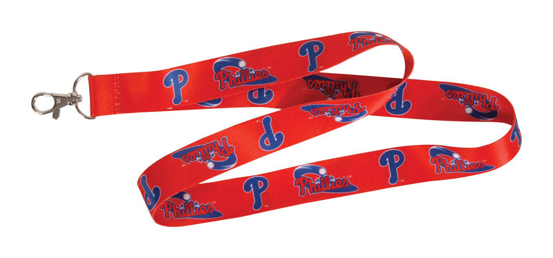 HILLMAN - Hillman MLB Polyester Blue/Red Carabiner Clip Lanyard - Case of 6 [711002]