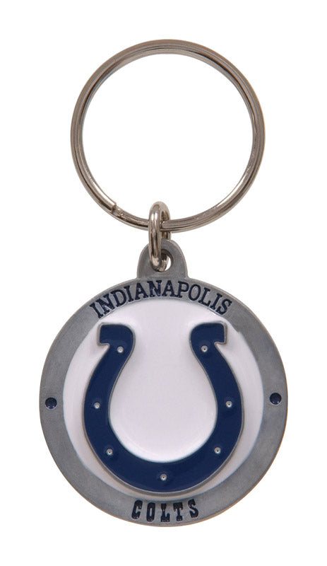 HILLMAN - Hillman NFL Steel Blue/White Split Ring Keychain - Case of 3