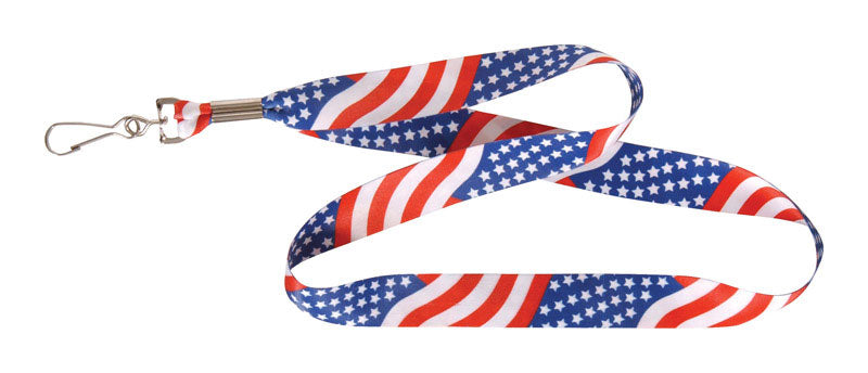 HILLMAN - Hillman American Flag Polyester Multicolored Decorative Key Chain Lanyard