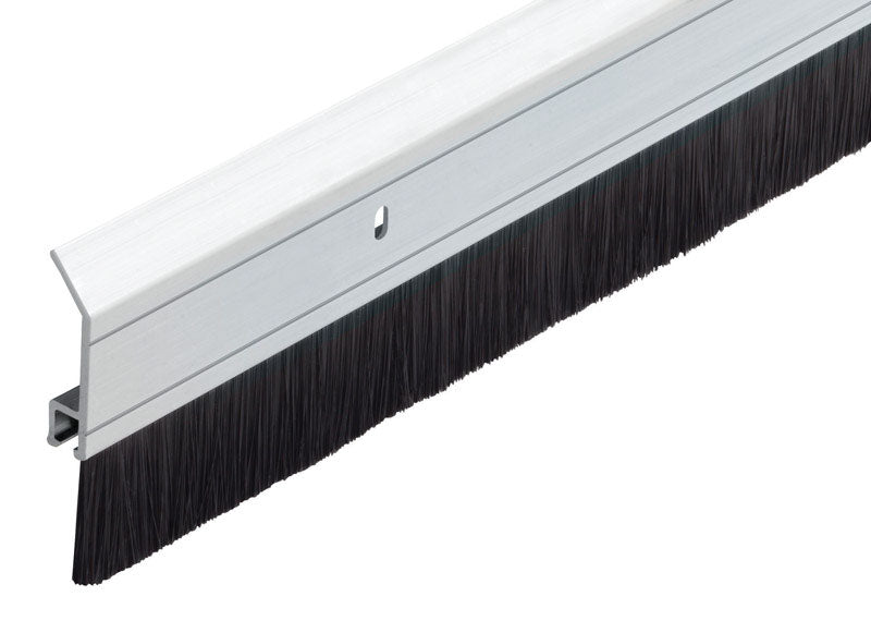 M-D - M-D Silver/Brown Vinyl Brush Sweep For Door Bottom 36 in. L X 2-1/4 in.