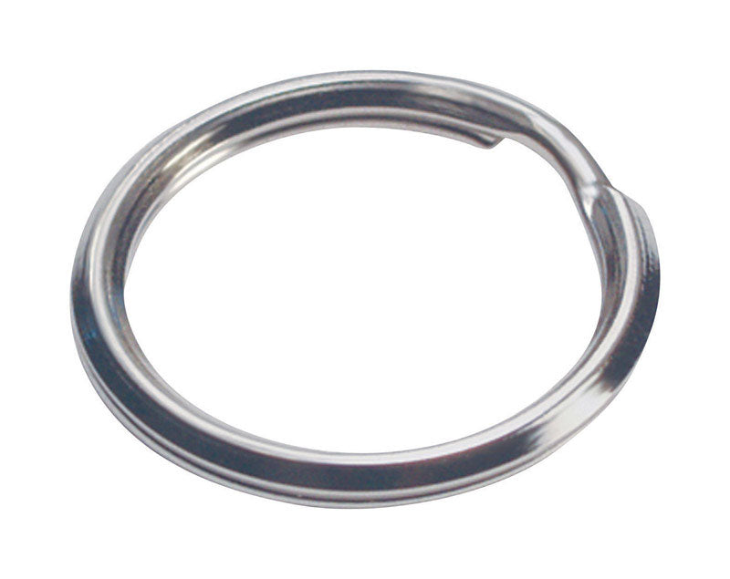 HILLMAN - Hillman 3/4 in. D Tempered Steel Silver Split Rings/Cable Rings Key Ring - Case of 5